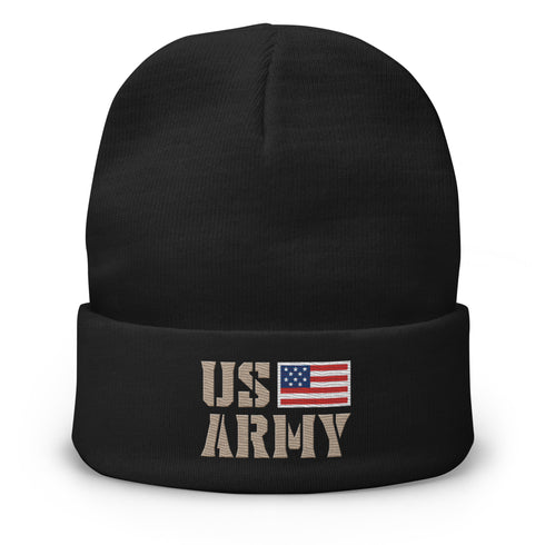 US ARMY Patriotic Embroidered Beanie - Mainstream Freedom
