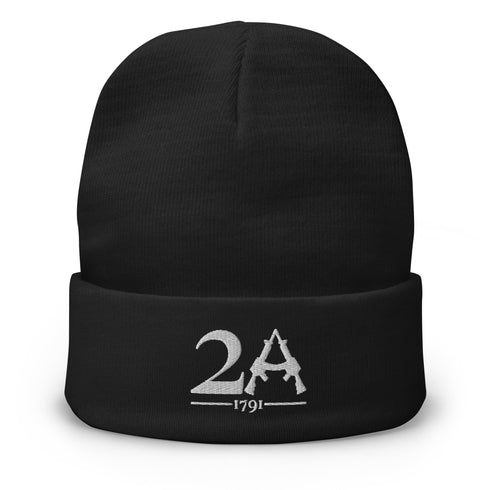 2nd Amendment Embroidered Beanie - Mainstream Freedom