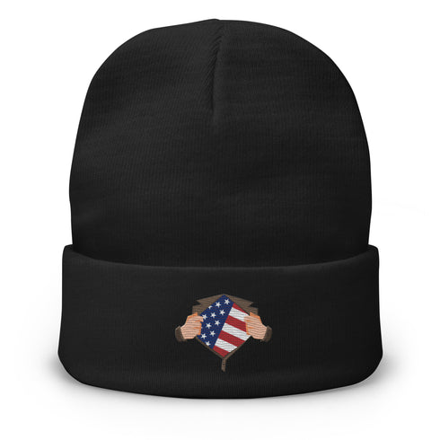 Super America Embroidered Beanie - Mainstream Freedom