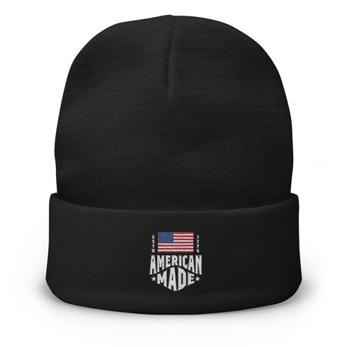 American Made Est. 1776 Embroidered Beanie - Mainstream Freedom
