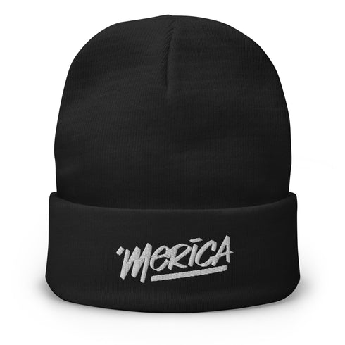 'Merica Embroidered Beanie - Mainstream Freedom