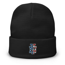 Patriotic New York Emblem Embroidered Beanie - Mainstream Freedom