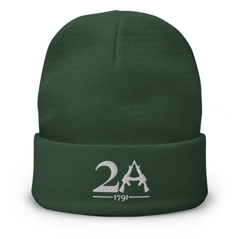 2nd Amendment Embroidered Beanie - Mainstream Freedom