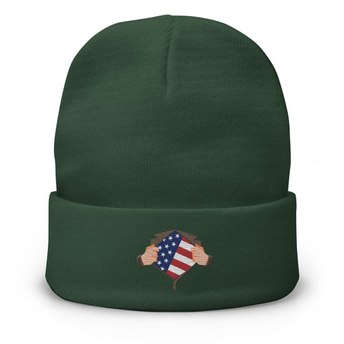 Super America Embroidered Beanie - Mainstream Freedom