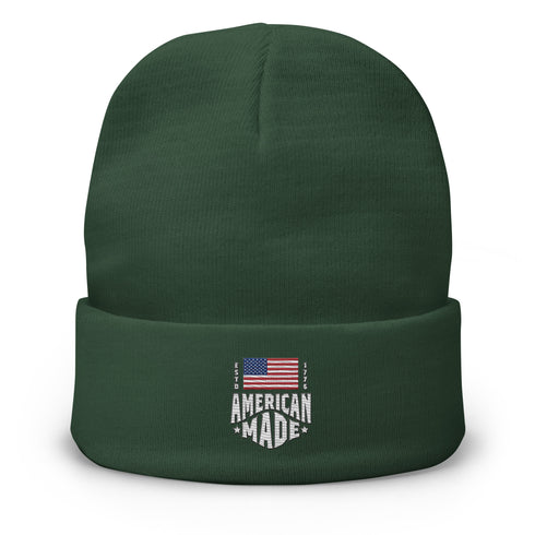American Made Est. 1776 Embroidered Beanie - Mainstream Freedom