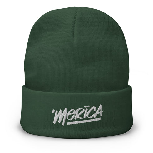 'Merica Embroidered Beanie - Mainstream Freedom