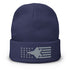 F22 Stars And Stripes Embroidered Beanie - Air Force, Fighter Jet - Mainstream Freedom