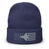 F35 Stars And Stripes Embroidered Beanie - Air Force, Fighter Jet - Mainstream Freedom