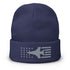 F16 Stars And Stripes Embroidered Beanie - Air Force, Fighter Jet - Mainstream Freedom