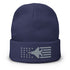F15 Stars And Stripes Embroidered Beanie - Air Force, Fighter Jet - Mainstream Freedom