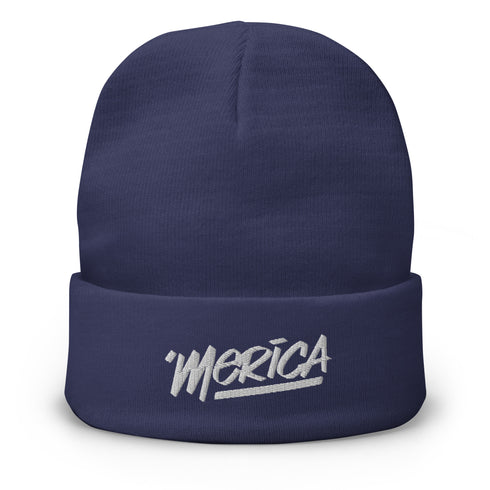 'Merica Embroidered Beanie - Mainstream Freedom