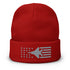F15 Stars And Stripes Embroidered Beanie - Air Force, Fighter Jet - Mainstream Freedom