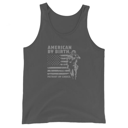 American By Birth, Patriot By Choice Men's Tank Top - Mainstream Freedom