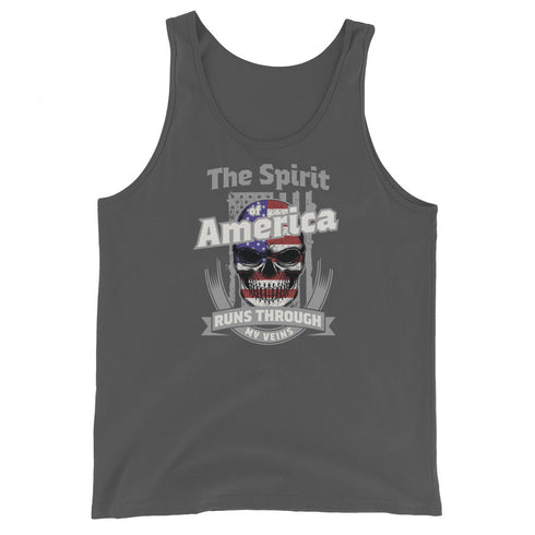 The Spirit of America Runs Through My Veins Men's Tank Top - Mainstream Freedom
