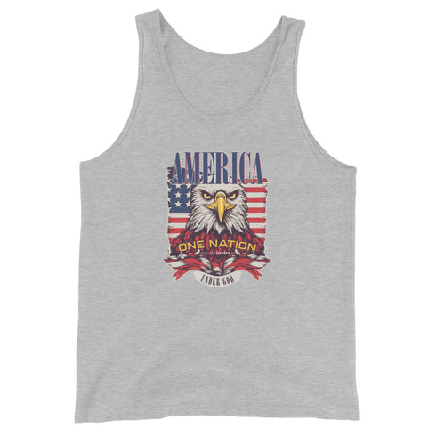 America One Nation Under God Men's Tank Top - Mainstream Freedom