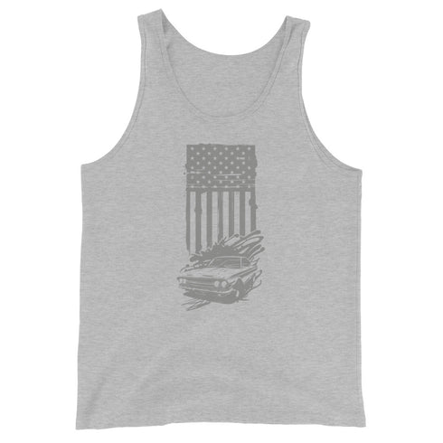 American Flag and Car Men's Tank Top - Mainstream Freedom