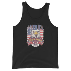America One Nation Under God Men's Tank Top - Mainstream Freedom