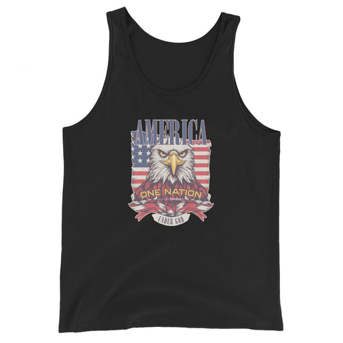 America One Nation Under God Men's Tank Top - Mainstream Freedom