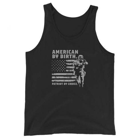 American By Birth, Patriot By Choice Men's Tank Top - Mainstream Freedom