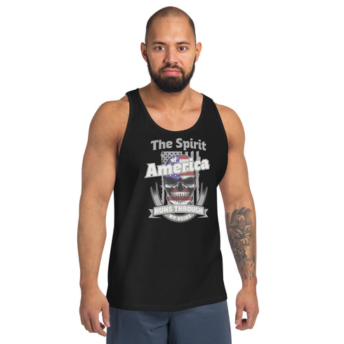 The Spirit of America Runs Through My Veins Men's Tank Top - Mainstream Freedom