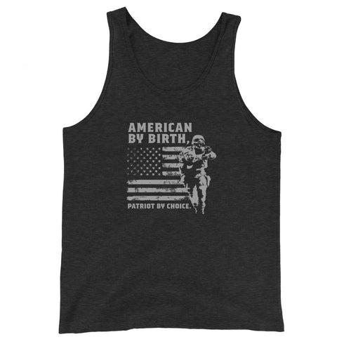 American By Birth, Patriot By Choice Men's Tank Top - Mainstream Freedom