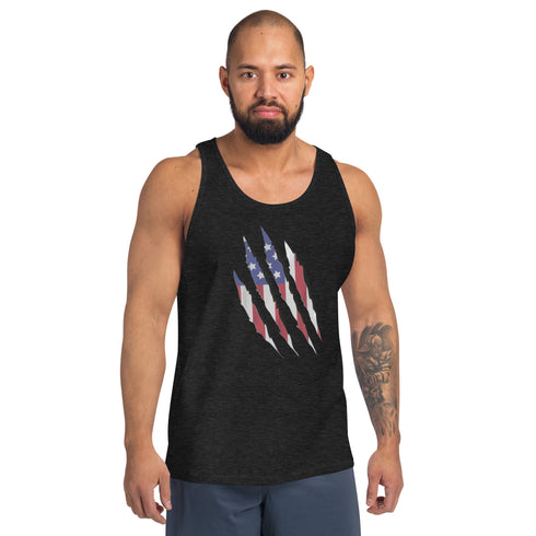 Patriot Grunge Slash Men's Tank Top - Mainstream Freedom