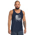 Grunge American Flag Silhouette Men's Tank Top - Mainstream Freedom