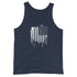 Grunge American Flag Silhouette Men's Tank Top - Mainstream Freedom