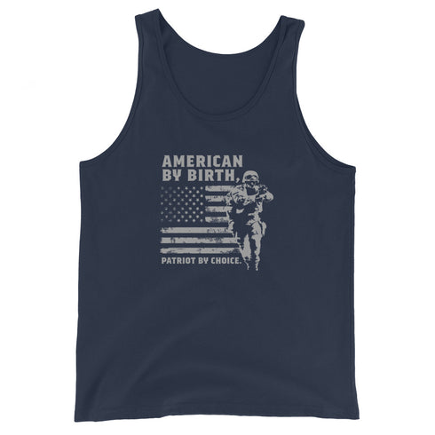 American By Birth, Patriot By Choice Men's Tank Top - Mainstream Freedom