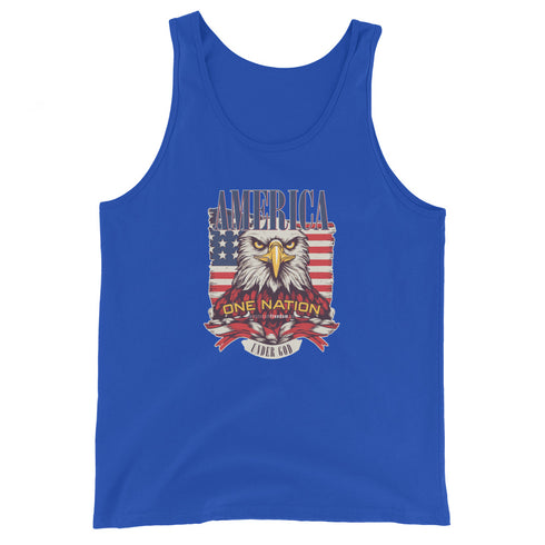 America One Nation Under God Men's Tank Top - Mainstream Freedom