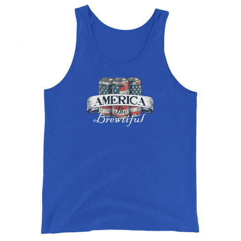 America The Brewtiful Men's Tank Top - Mainstream Freedom