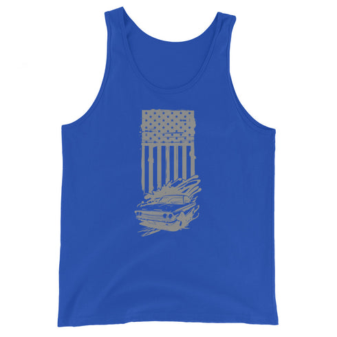 American Flag and Car Men's Tank Top - Mainstream Freedom