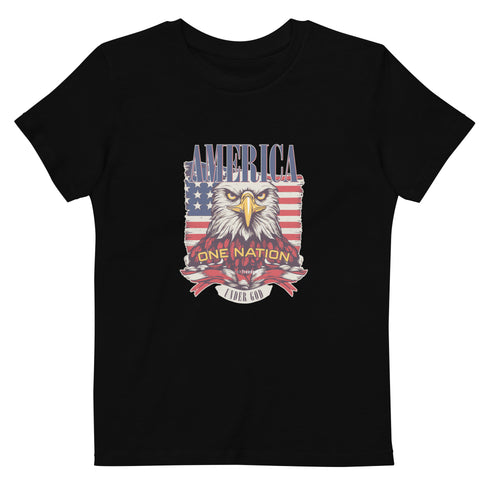 America One Nation Under God Organic cotton kids t-shirt - Mainstream Freedom