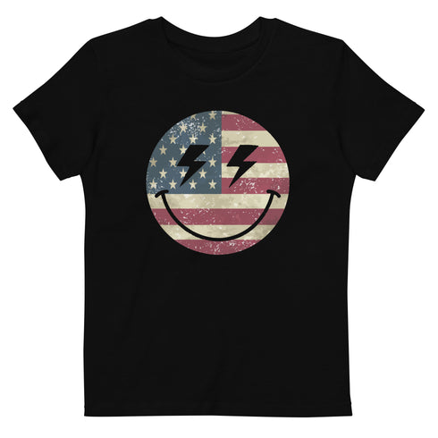 Patriot Smiley Organic cotton kids t-shirt - Mainstream Freedom