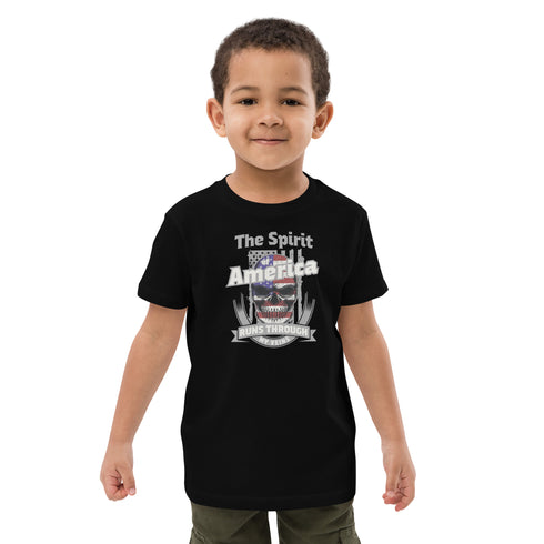 The Spirit of America Runs Through My Veins Organic cotton kids t-shirt - Mainstream Freedom