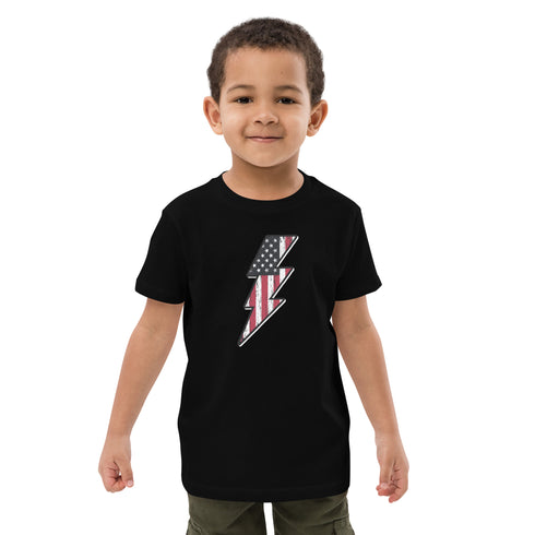 Lightning Bolt America Organic cotton kids t-shirt - Mainstream Freedom