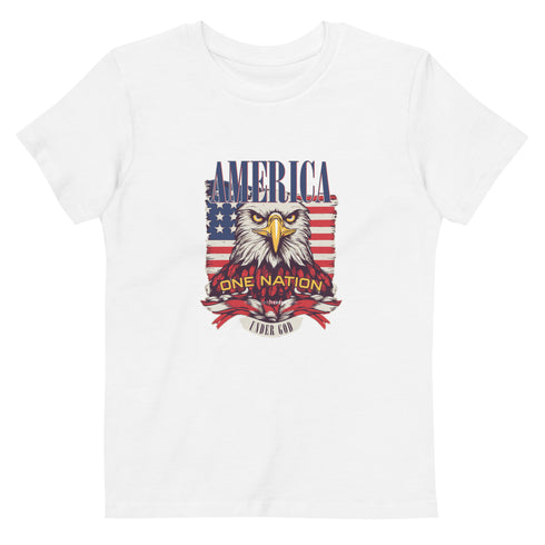 America One Nation Under God Organic cotton kids t-shirt - Mainstream Freedom