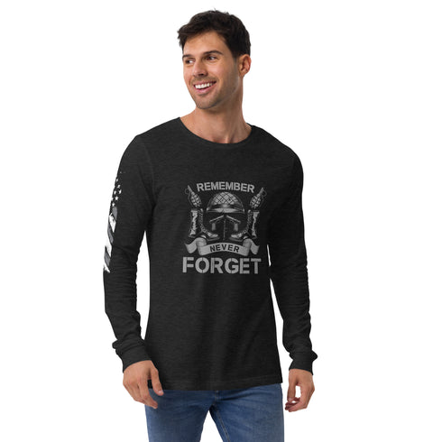 Remember Never Forget Unisex Long Sleeve Tee - Mainstream Freedom