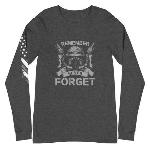 Remember Never Forget Unisex Long Sleeve Tee - Mainstream Freedom