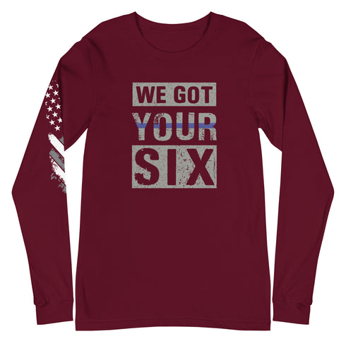 We Got Your Six Unisex Long Sleeve Tee - Mainstream Freedom