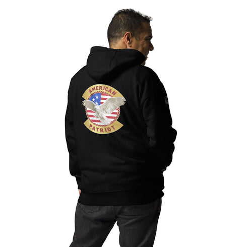 American Patriot Unisex Hoodie (Back Design) - Mainstream Freedom