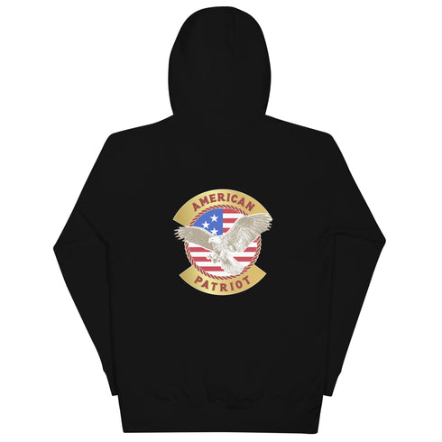 American Patriot Unisex Hoodie (Back Design) - Mainstream Freedom