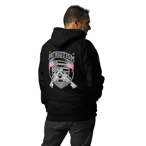 Patriotism Unisex Hoodie (Back Design) - Mainstream Freedom