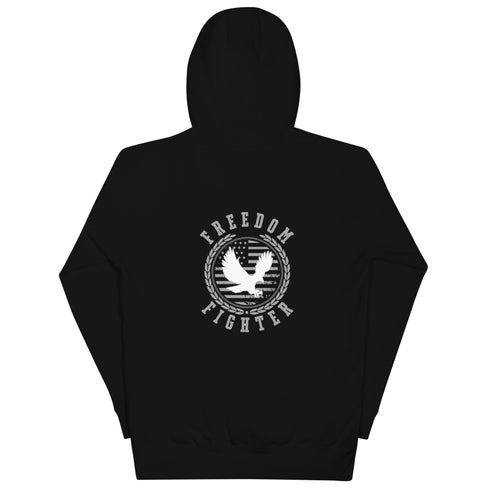 Freedom Fighter Unisex Hoodie (Back Design) - Mainstream Freedom