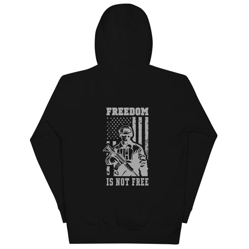 Freedom Is Not Free Unisex Hoodie (Back Design) - Mainstream Freedom