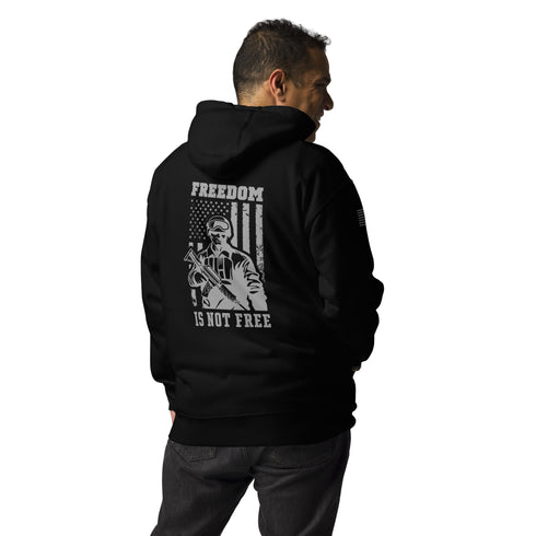 Freedom Is Not Free Unisex Hoodie (Back Design) - Mainstream Freedom