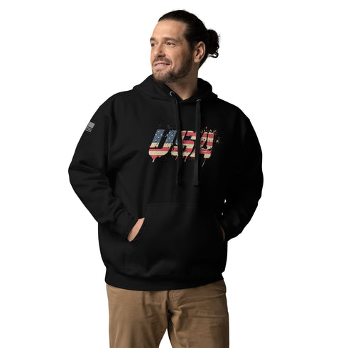 USA Grunge Unisex Hoodie - Mainstream Freedom