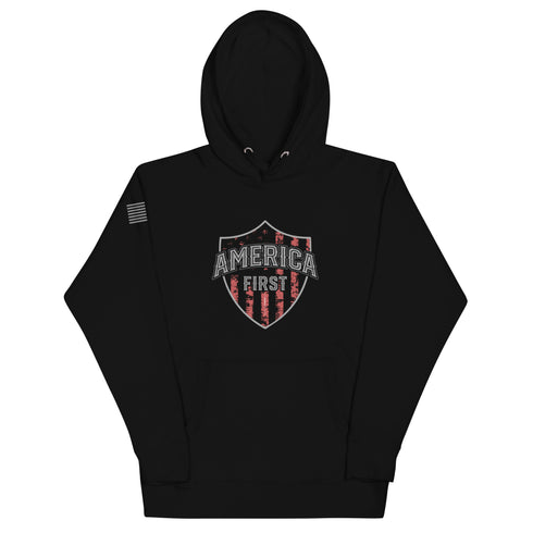 America First Unisex Hoodie - Mainstream Freedom