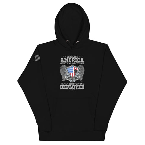 God bless America & Those Who Defend It Remember Everyone Deployed Unisex Hoodie - Mainstream Freedom