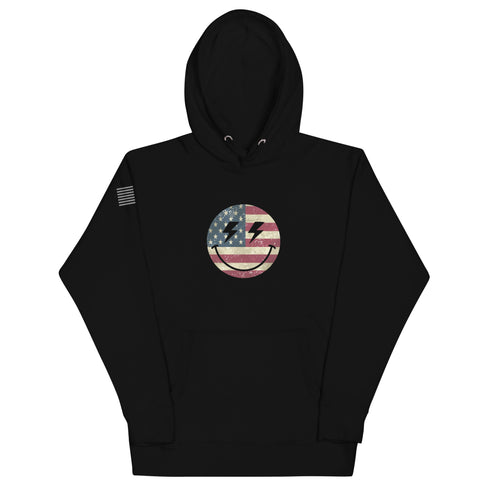 Patriot Smiley Unisex Hoodie - Mainstream Freedom